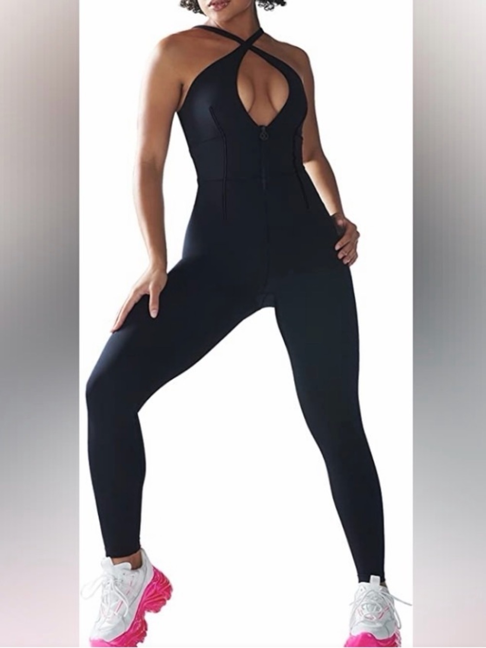 Savage X Fenty Hotline Snatched Jumpsuit Sz XL Tummy Control Contour Keyhole EUC - Picture 2 of 16